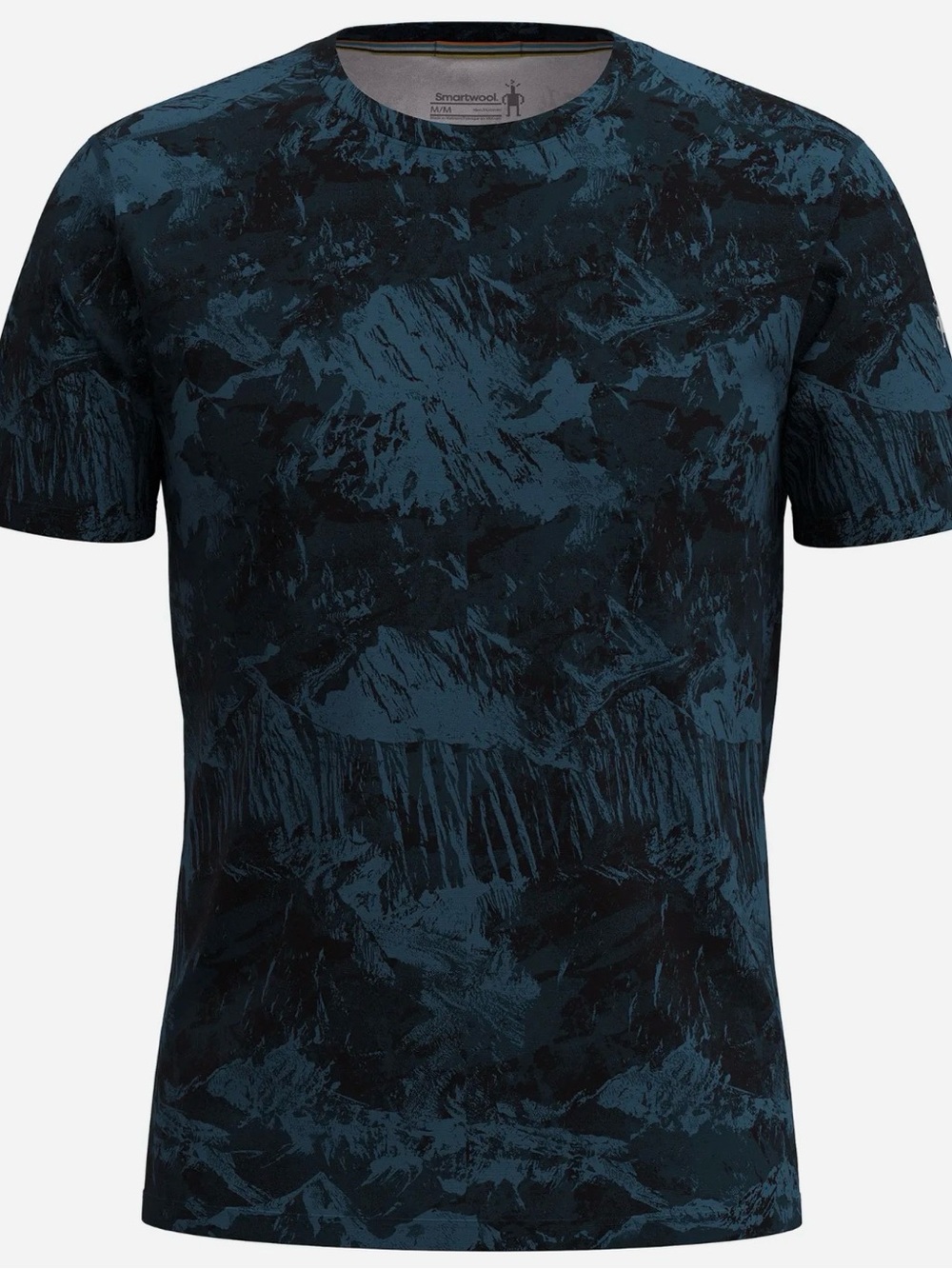 SMARTWOOL Men’s Merino Short Sleeve T-Shirt Blue Black Size Large